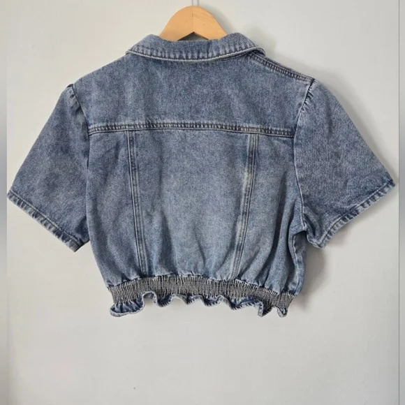 OAT Denim Cropped Jacket - Picture 3 of 5